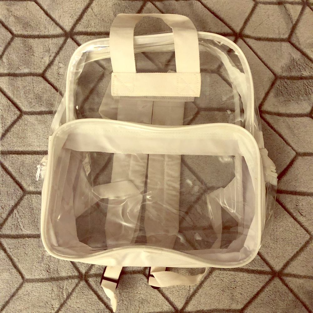 Clear Transparent White Backpack - Security Events